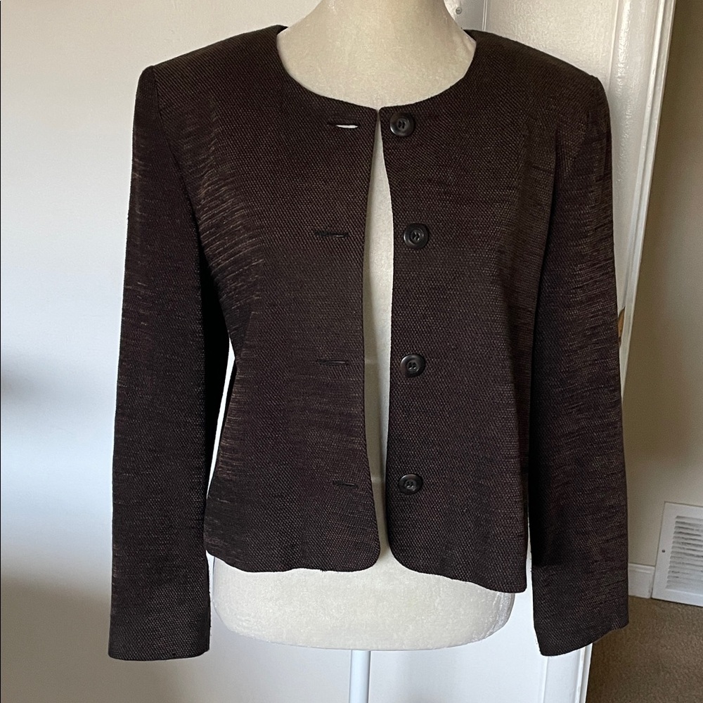 BRIGGS New York Dark Brown Blazer Jacket